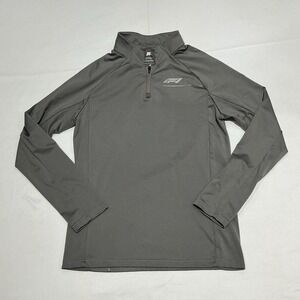 Formula 1 Sweatshirt Mens Small Gray Pullover 1/4 Zip Mock Neck Official Product